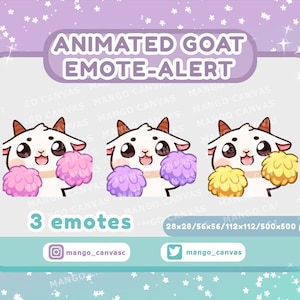 Emote animata di allerta capra/Emote animata di allerta pompon