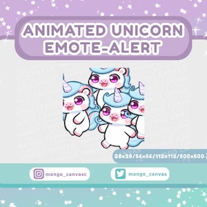 Animierte Einhorn Emote Alarm/Raid Alarm