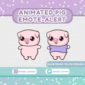 Alerta de cerdo animada: emoticón/emoticón de salto