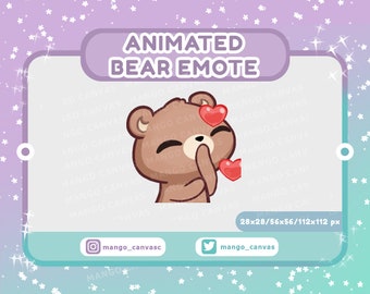 Animated Bear Emote-Kiss Emote