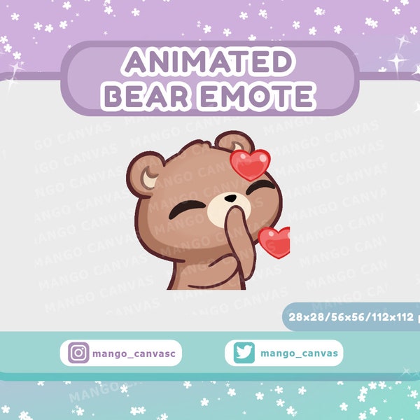 Animated Bear Emote-Kiss Emote