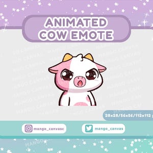 Animierte Pinke Kuh Emote-Wütend Emote