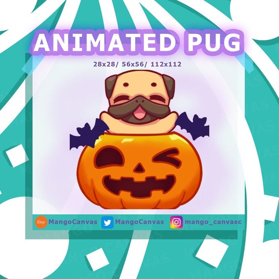 Animated Pug Emote-Alert/Halloween Emote-Alert