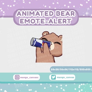 Animierte Bär Emote Alarm/Trink Emote Alarm