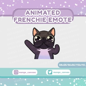 Animowana emotka Frenchie-emotka taneczna