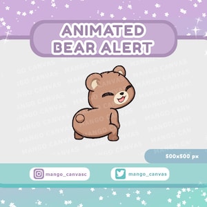 Animated Bear Alert- Twerk alert