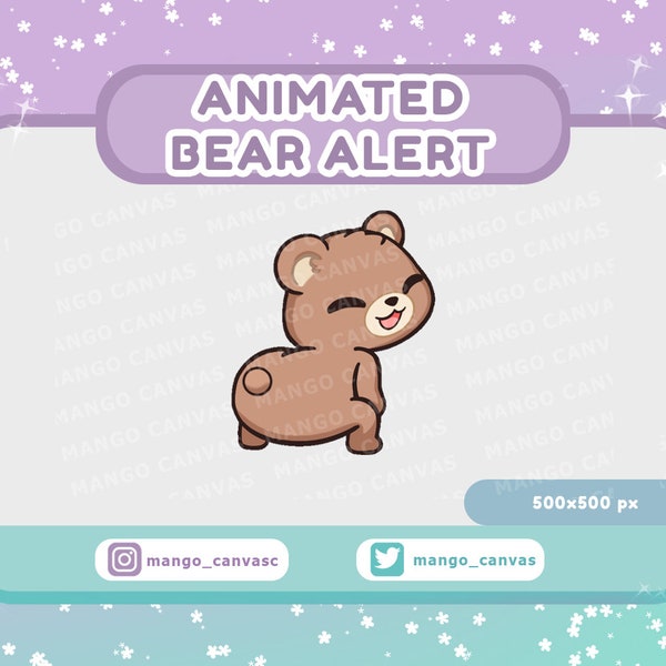 Animated Bear Alert- Twerk alert