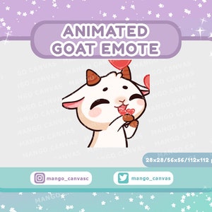 Geanimeerde geit-emote-kus-emote