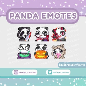 Emoticones de Twitch: conjunto de emoticones de Halloween de Panda n.° 2