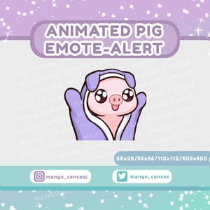 Alerta de gesto de cerdo animado/Alerta de gesto de manta
