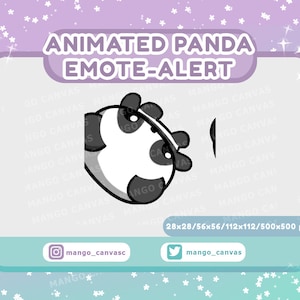 Alerta de gesto de panda animado/Alerta de gesto rodante