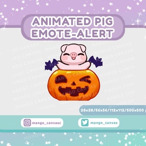 Alerta de gesto de cerdo animado/Alerta de gesto de Halloween