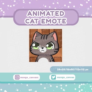 Animated Gray Tabby Cat Emote-Leave emote