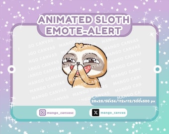Animated Sloth Emote-Alert /Giggle Emote-Alert