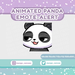 Alerta de emoticón de panda animado/Alerta de emoticón de sonrisa burlona