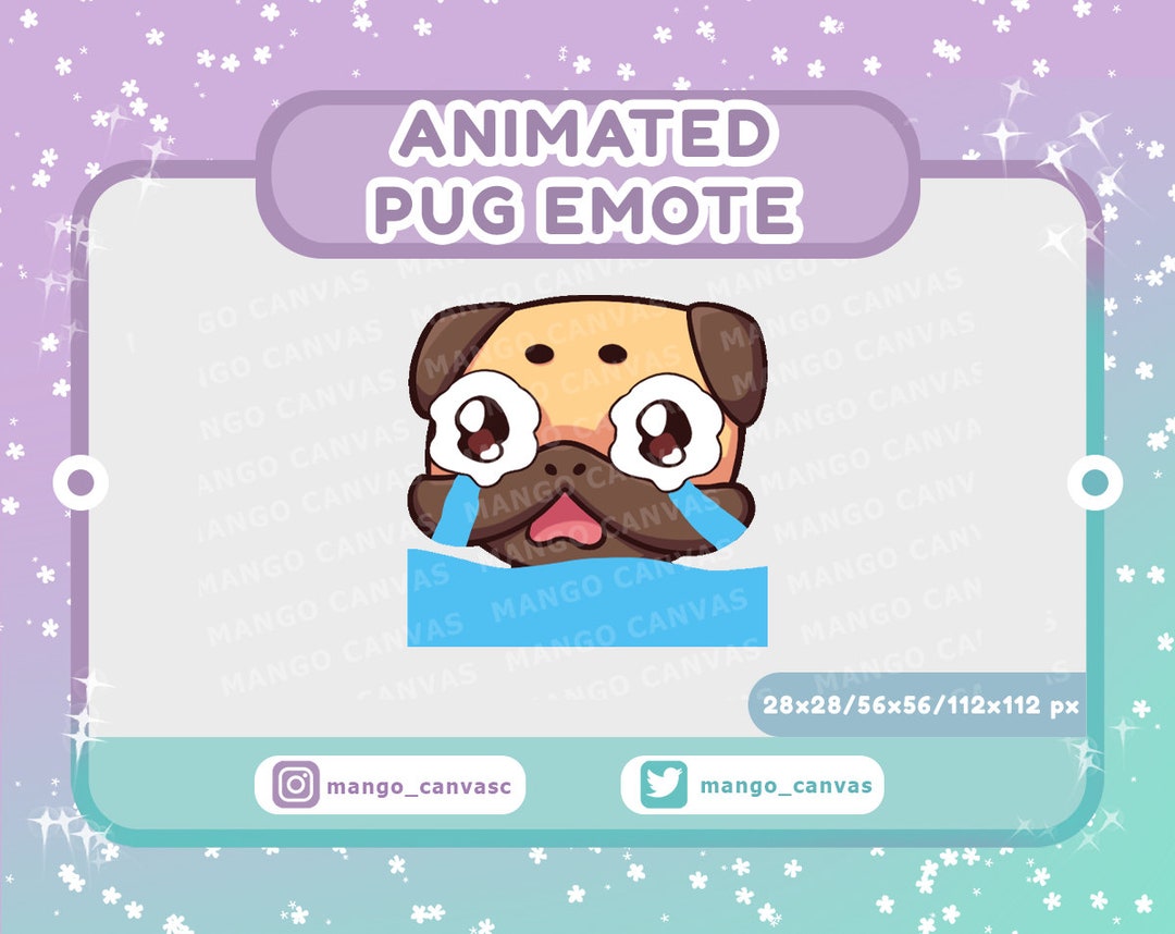 Animated Pug Emote-cry Emote - Etsy