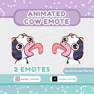 Geanimeerde koe-emote-lik-emote