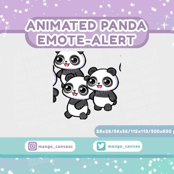 Animated Panda Emote-Alert/Raid Emote-Alert