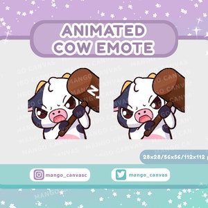 Animierte Kuh Emote-Ban Emote