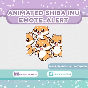Animated Shiba Inu Emote Alert /Raid Emote-Alert