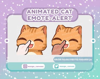 Animated Orange Cat Emote-Alert /Boop Emote-Alert