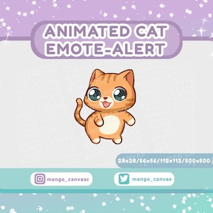 Alerta de emoticón de gato naranja animado/Alerta de emoticón de baile
