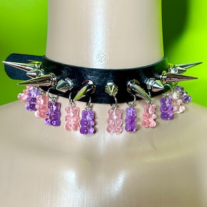 Pastel Gummy Bear Spike Choker