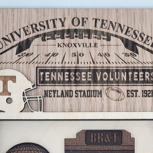 Neyland Stadium Home of the Tennessee Volunteers Layered Wooden Stadium ...