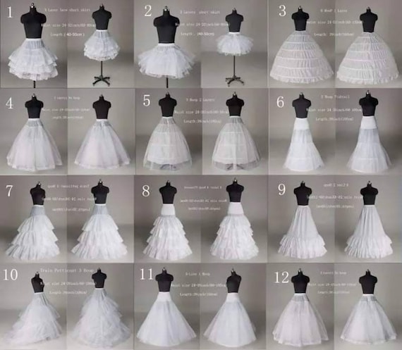 White A-line Floor-Length Crinoline Underskirt for Bridal Dress
