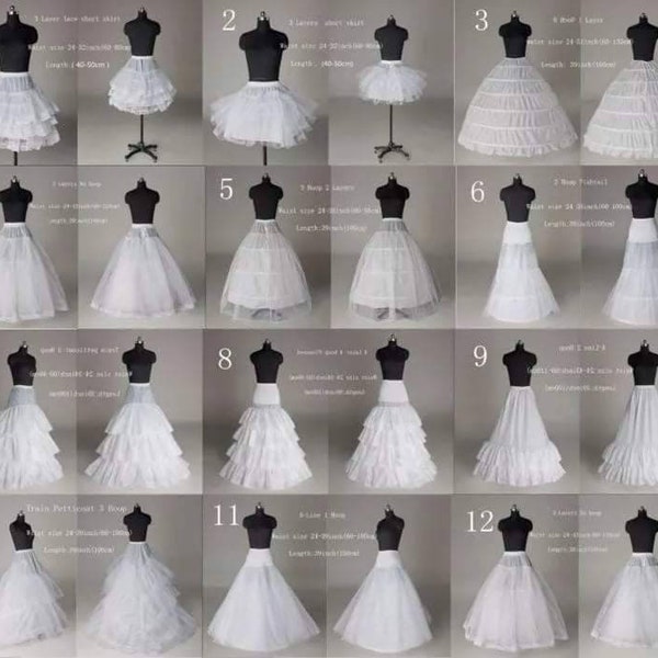 Jupon blanc, crinoline ligne A, jupon de mariage sans cerceau, jupon, jupon de robe de bal, accessoires de mariage de jupon de tulle, robe