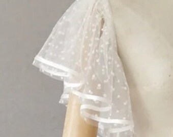 Tulle detachable sleeves, wedding accessories,  bridal gown sleeves