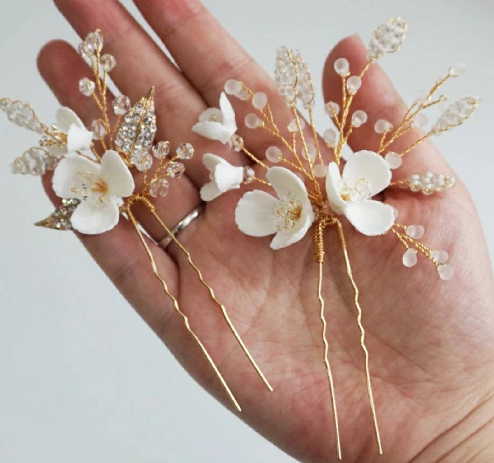 Bridal hair pins bridal hair accessories wedding hair Etsy