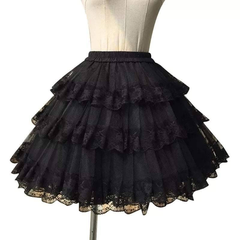 Damen Mädchen Regenbogen Petticoat Crinoline Tutu Rock Süß Lolita Unterrock
