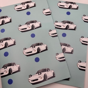 Mx5 mk1(NA) Miata Carta da regalo Foglio *70 x 50 cm* / Carta da regalo per auto / Regali JDM / Carta da regalo Car Guy / Regali per appassionati di auto