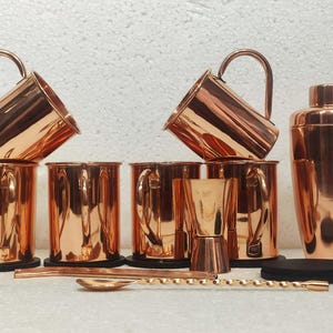 Indian Copper Moscow Mule Handle Mug, Handmade Rustic Cocktail Mug for Moscow Mule, Unique Barware Gift