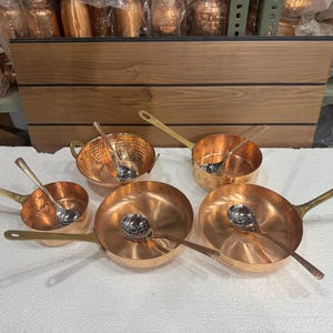 Handmade  Pure Copper Cookware Set Handcrafted Decorative Items for Home & Gift