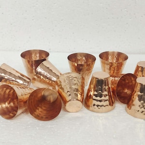 Peg Measurer Shot Cup, Premium Handmade Vintage Cocktail Cup for Perfect Mixing – Ideal Gift for Cocktails Enthusiasts Hammered Plain Gift