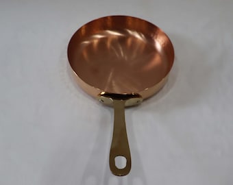 Handmade Copper Fry Pan: Indian Tadka Pan, Kitchen Cooking & Serving Dish