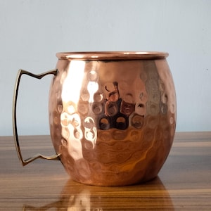 Copper Moscow Mule Mug, Elegant handcrafted copper cup for cocktails, Perfect gift for cocktail enthusiasts and housewarming parties