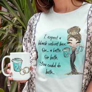 Deserving Audrey T-shirt. Audrey Hepburn Fan, Statement T-shirt, Boyfriend, Trendy T-shirt, Breakfast at Tiffany&#39;s, Engagement Hint T-shirt