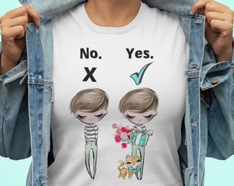 Boyfriend 101 Funny T-shirt, Relatie T-Shirt, Cute T-Shirt, Punny T-Shirt, Flirty Shirt, Short-Sleeve Unisex T-Shirt, Romantisch Shirt