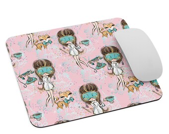 Audrey Hepburn Mouse Pad, Cat Mouse Pad