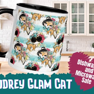 Audrey Hepburn Mug, Holly Golightly Coffee Mug, Audrey Hepburn Fan, Cat Lovers Gift, Breakfast at Tiffanys, Unique Mug, Coffee Lovers Gift