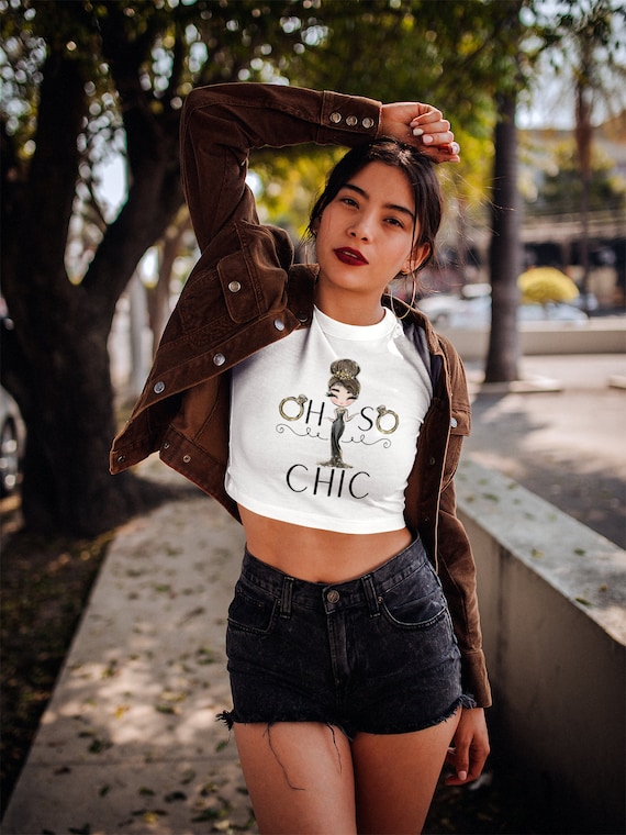 Buy Oh so Chic Crop, Crop Top, Trendy Crop Top, Cute Crop Top, Audrey  Hepburn Fan, Workout Crop Top, Exercise Shirt, Engagement Crop Top Online  in India 