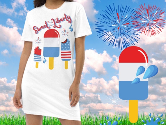 4th of July T-shirt Dress Fourth of 