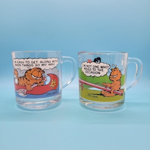 Vintage Garfield McDonalds Collectors Glass Mug Set 1978