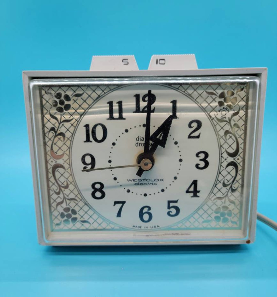 Vintage Westclox Electric Alarm Clock Dunmar Drowse Dialite Etsy