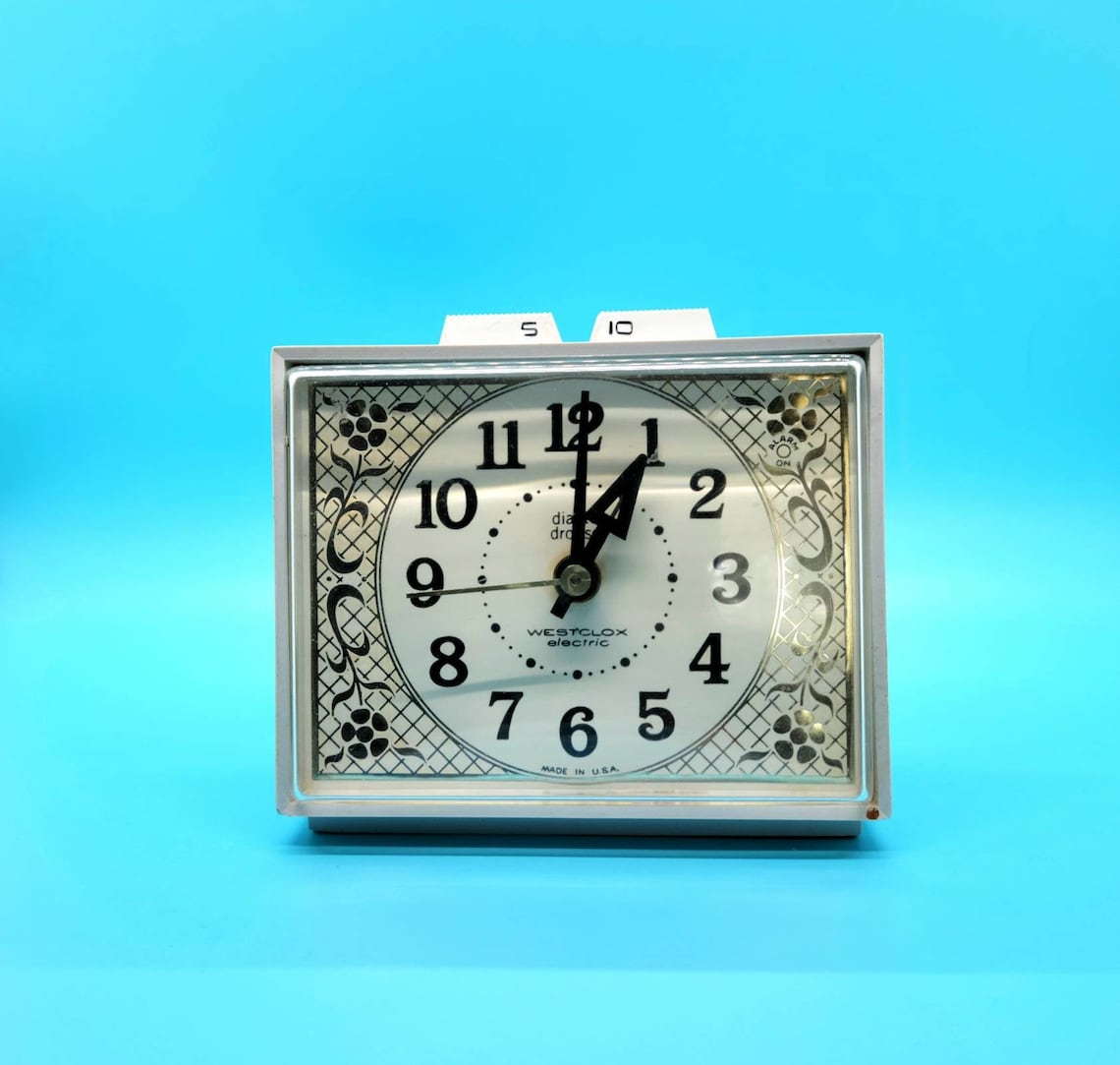 Vintage Westclox Electric Alarm Clock Dunmar Drowse Dialite Etsy