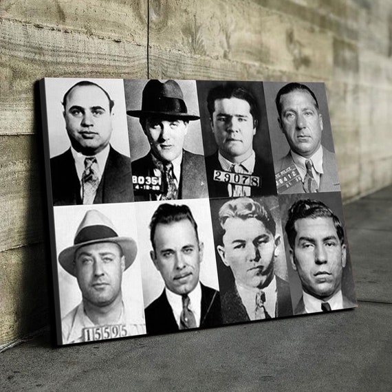 Al Capone Lucky Luciano Mob Bosses Mugshot Motivational | Etsy