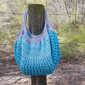 Market tote bag // Crochet pattern PDF // bonus video tutorial // digital download // Crochet with Clare